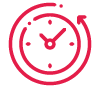 Stylised icon of a clock